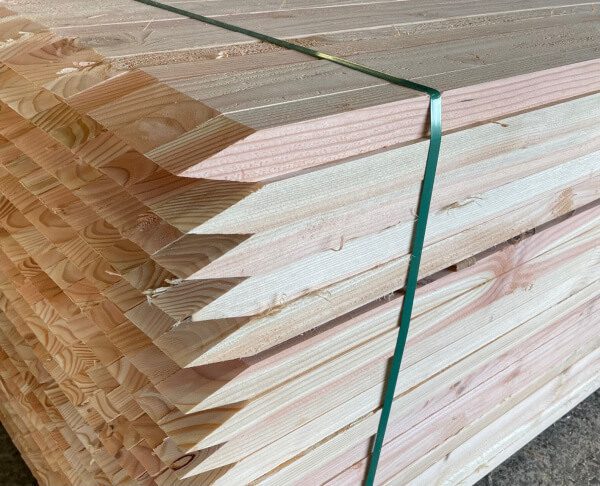 Untreated Wood Stake- 2" x 2" x 6'