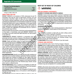 BRANDT Sidekick 93% Vegetable Oil Concentrate (Cotton Seed Oil)