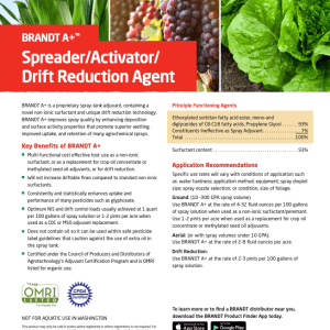 BRANDT A+ (O)- Speader, Activator, Drift Reduction Agent