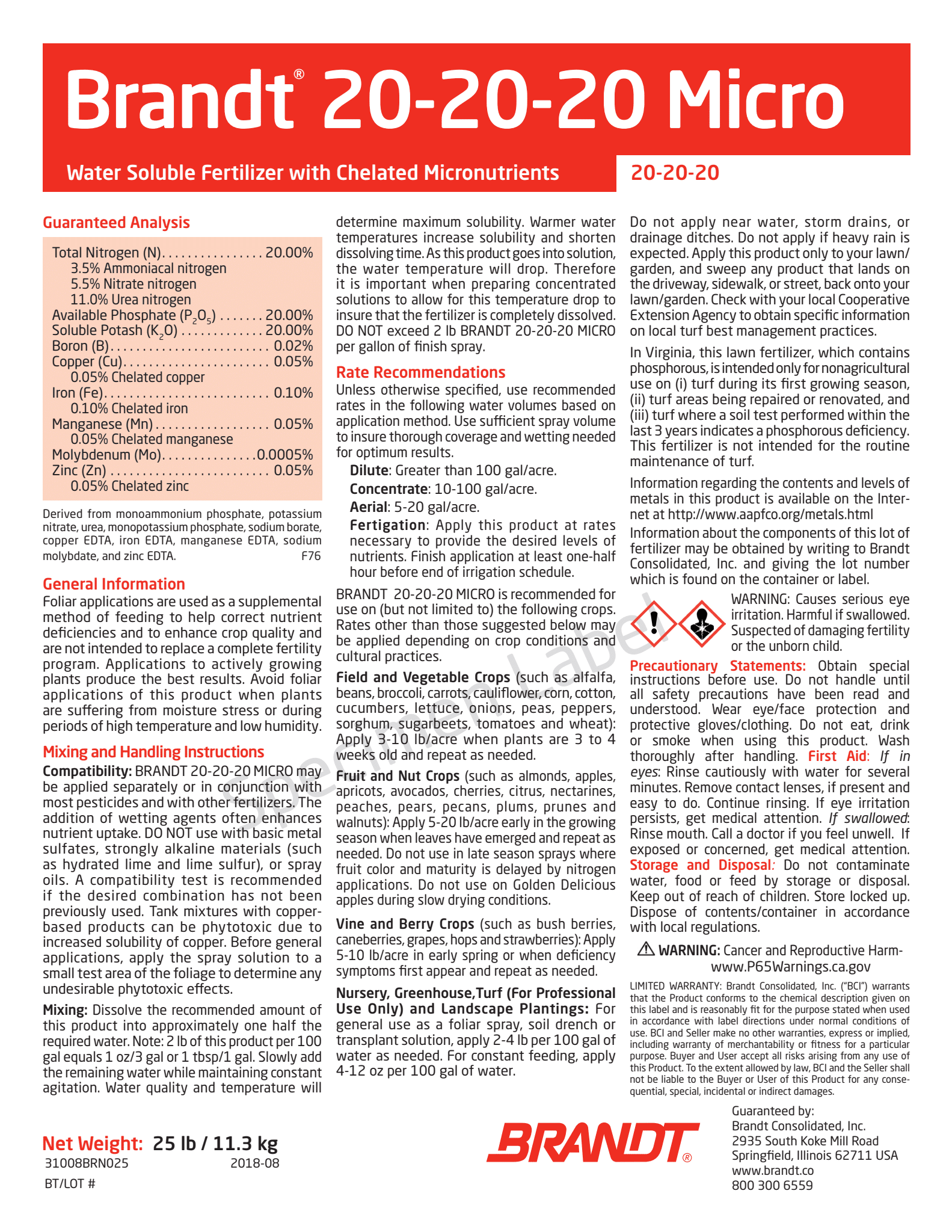 BRANDT 20-20-20 Micros