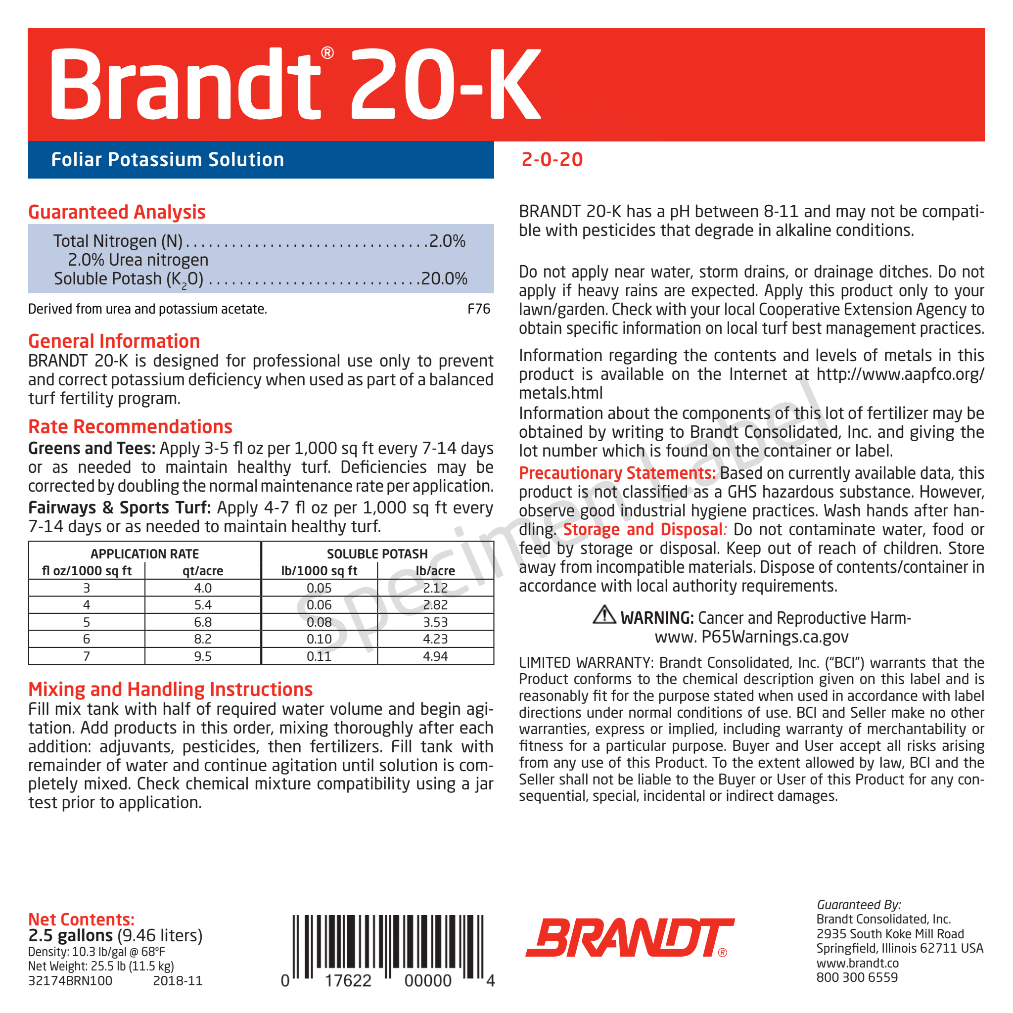 BRANDT 2.0% N
