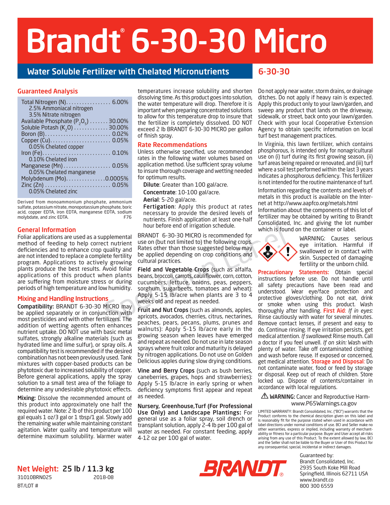 BRANDT 6-30-30 Micros