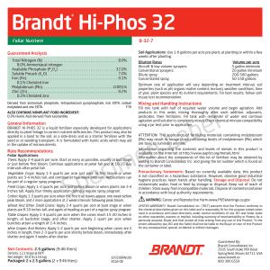 BRANDT Hi-Phos 32 (8-32-7)