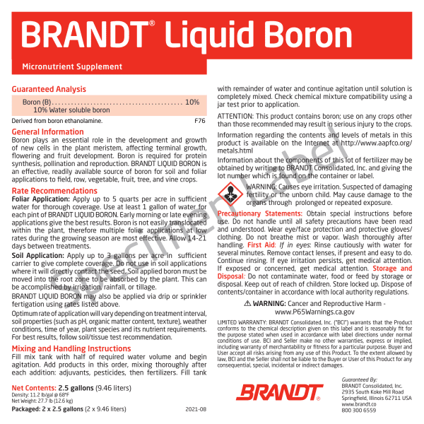 BRANDT Boron 10% Liquid