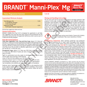 BRANDT Manni-Plex® Mg (5-0-0) -4.0% Mg