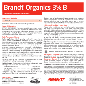 BRANDT Organics 3% B (O)