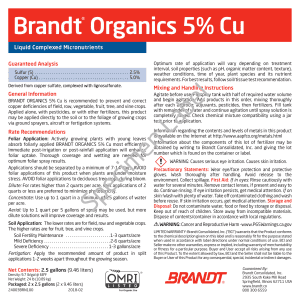 BRANDT Organics 5% Cu (O)