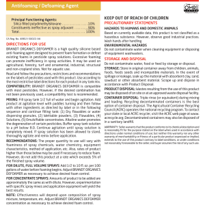 BRANDT Organics Defoamer Spray Tank Defoamer(O)