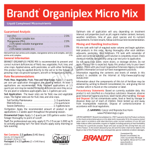 BRANDT Organiplex Micro Mix (O) Fe 2%, Mn 2%, Zn 2%