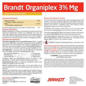 BRANDT Organiplex 3% Mg (O)