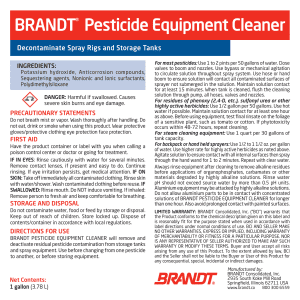 BRANDT Pesticide Equipment Cleaner