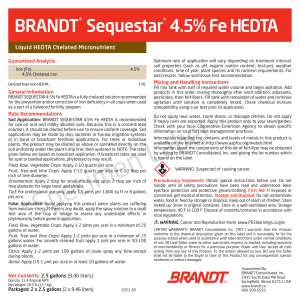 BRANDT Sequestar® 4.5% Fe - HEDTA Liquid
