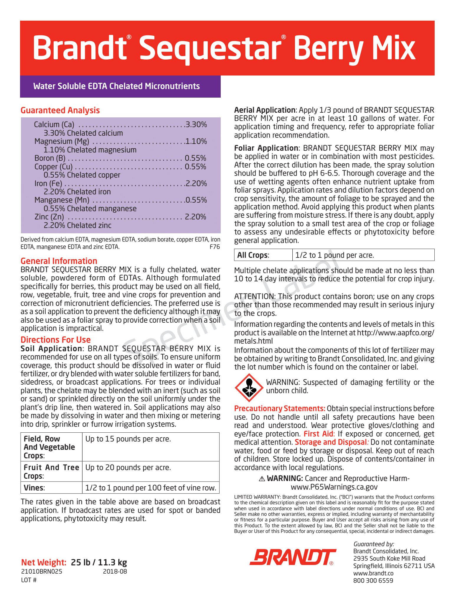 BRANDT Sequestar® Berry Mix Microgranule