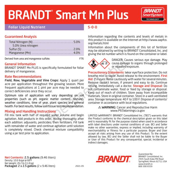 BRANDT® Smart Mn Plus – 5% N, 2% S, 4% Mn