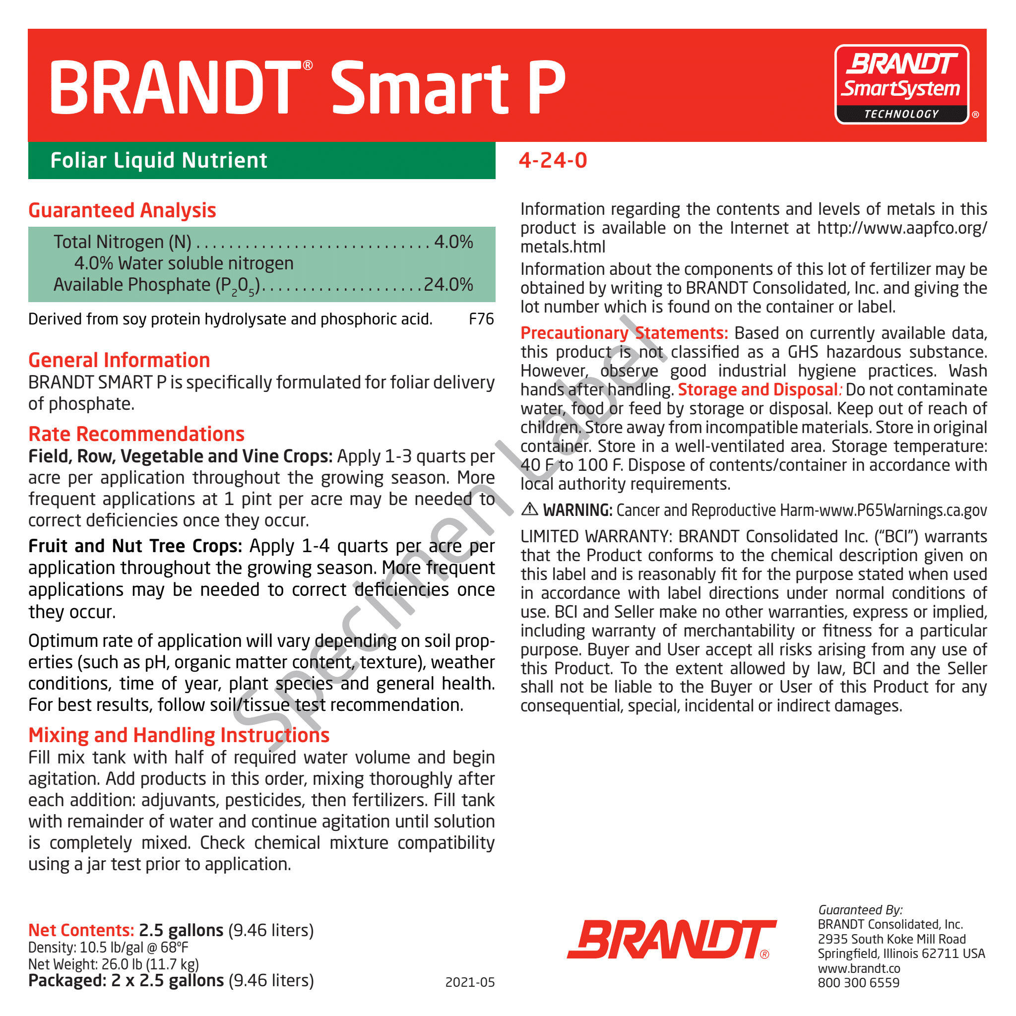 BRANDT® Smart P - 4% N, 24% P2 O5