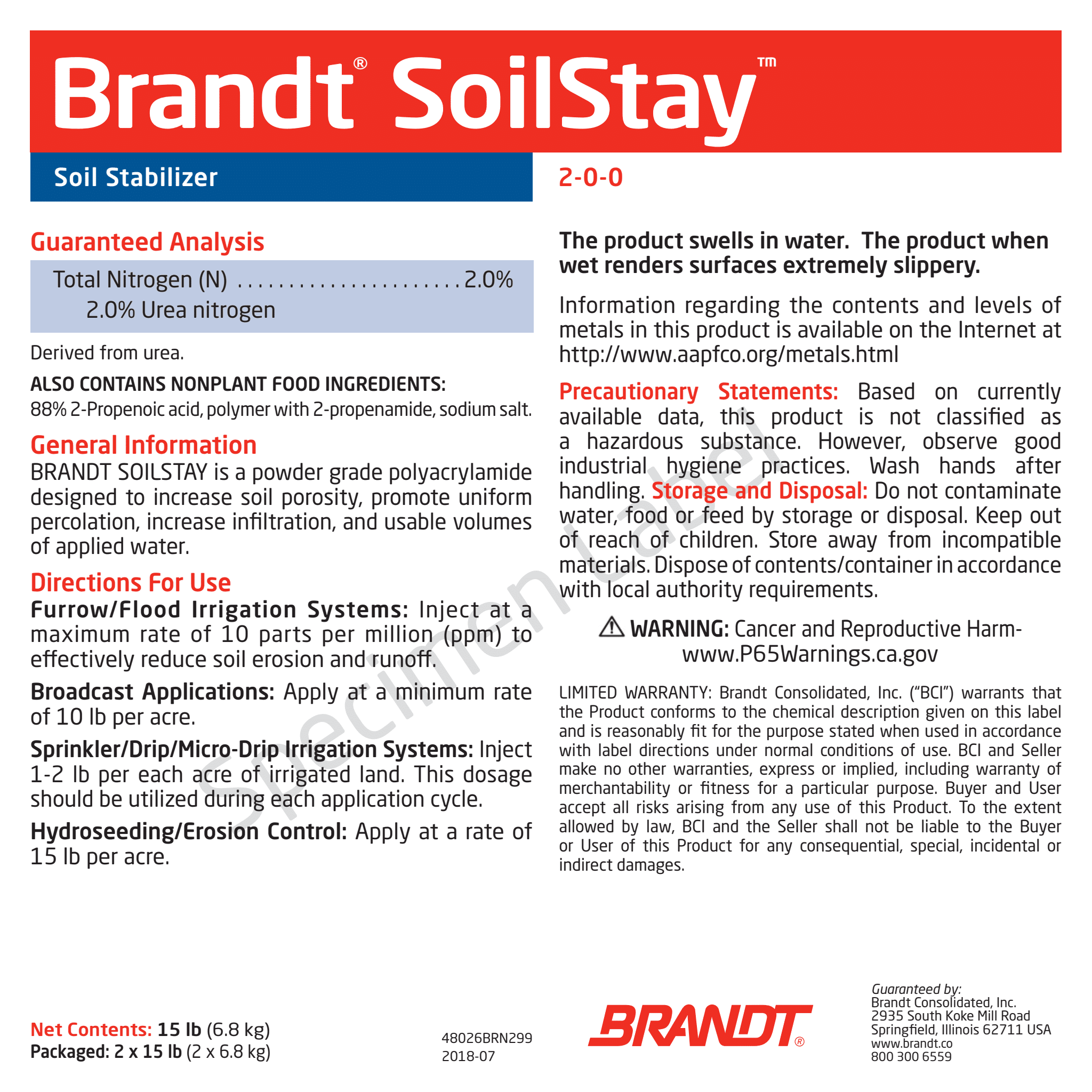 BRANDT® SoilStay