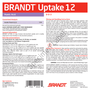 *BRANDT Uptake 12 (12% Humic Acid)