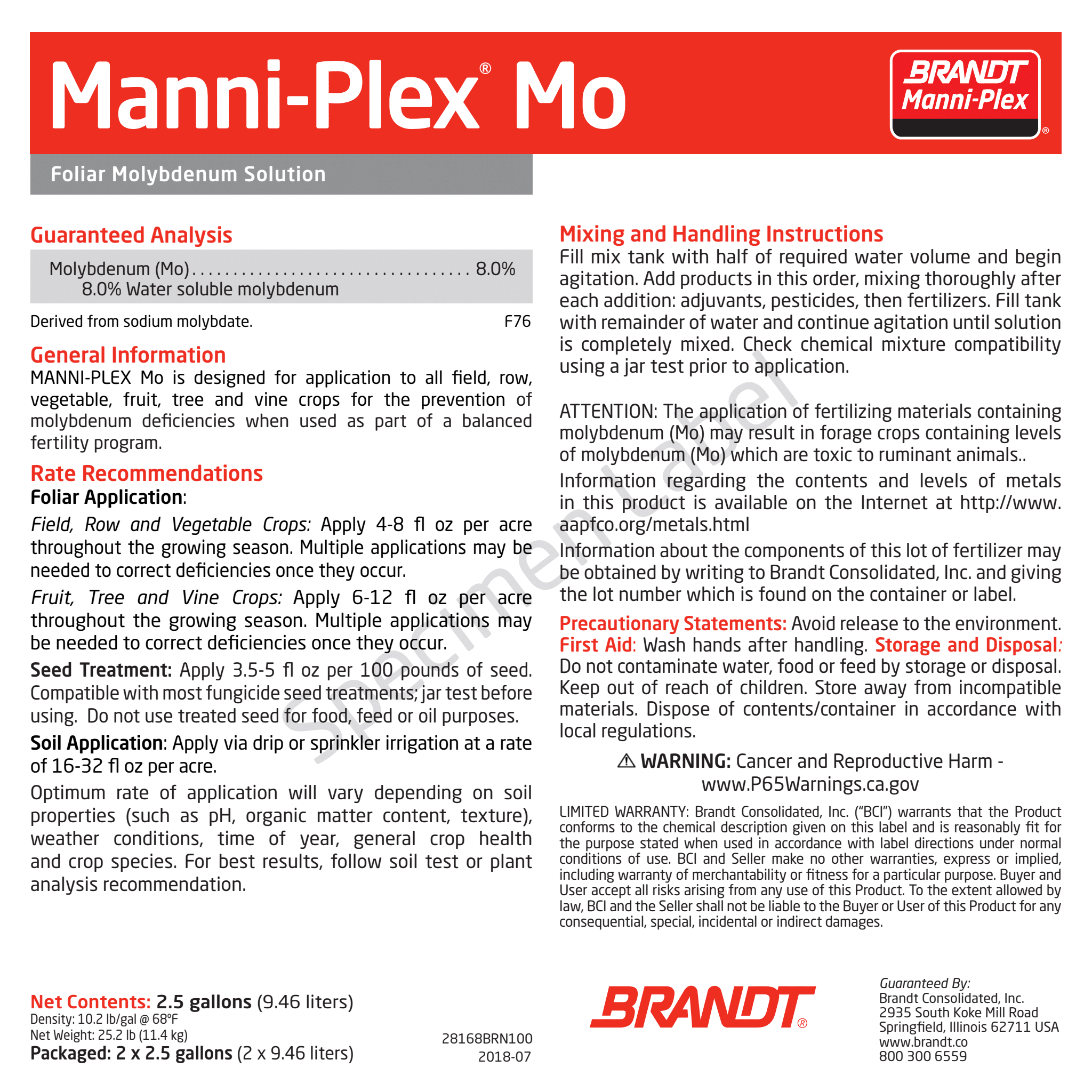 BRANDT Manni-Plex® Mo 8%