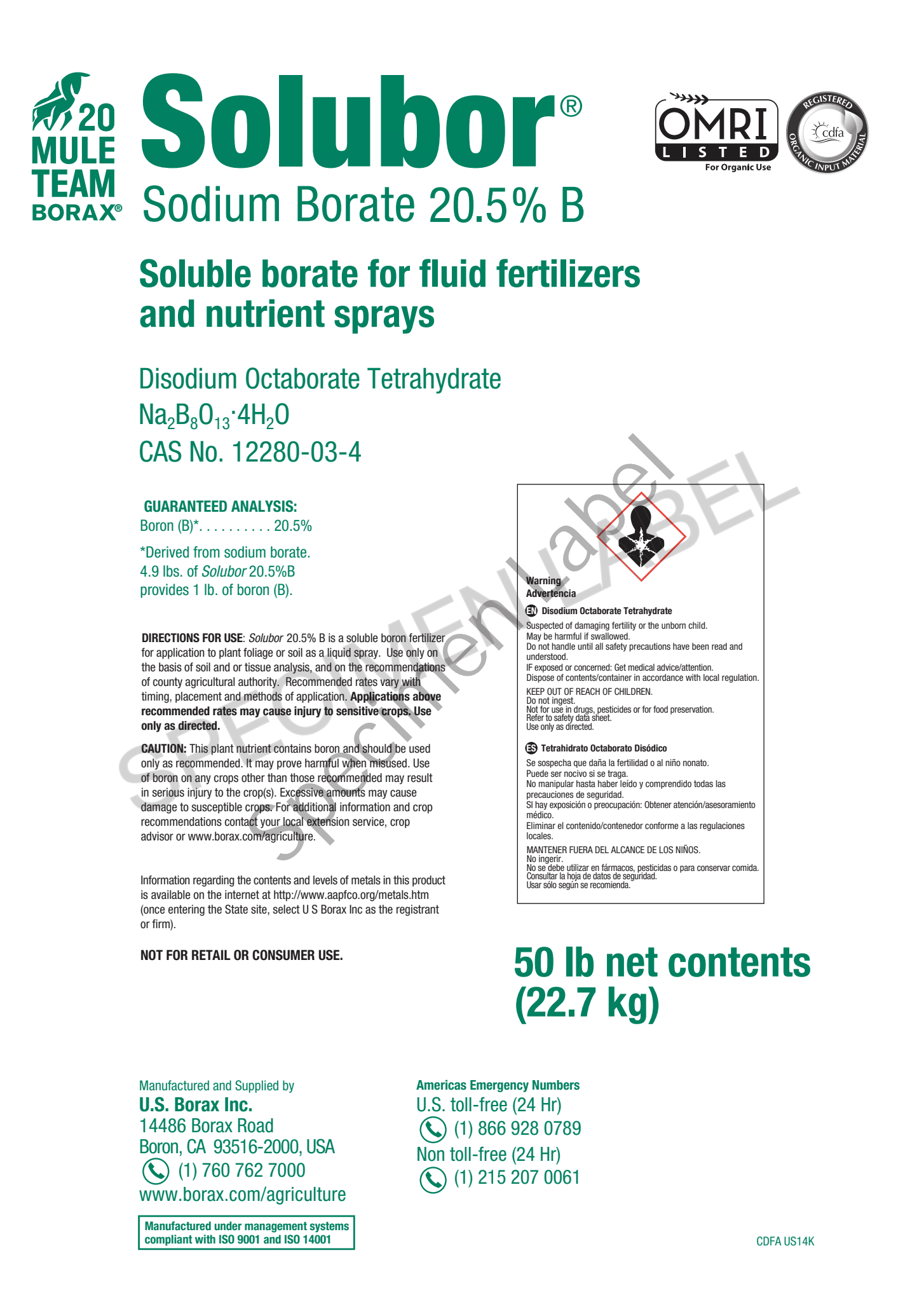 Solubor® 20.5% - Powder (O)